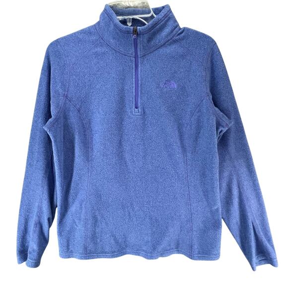 The North Face Glacier Pullover Womens M Blue 1/4 Zip Micro Fleece Gorpcore Cozy - Picture 1 of 15